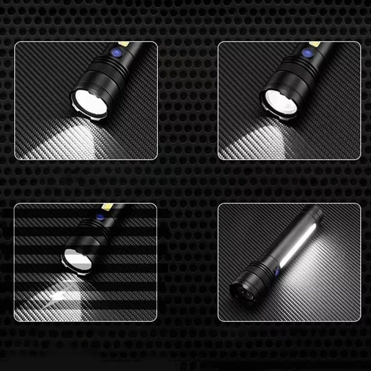 Ручний ліхтарик з Zoom, 1200мАч, USB, X-Balog BL-C27, Чорний / Ліхтарик акумуляторний / Світлодіодний ліхтар ручний