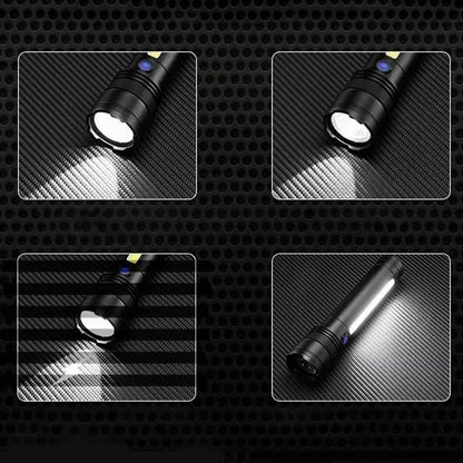 Ручний ліхтарик з Zoom, 1200мАч, USB, X-Balog BL-C27, Чорний / Ліхтарик акумуляторний / Світлодіодний ліхтар ручний