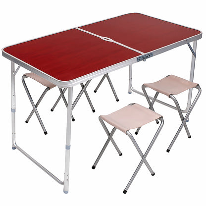 Розкладний стіл для пікніка з 4-ма стільцями, 120x70x60см / Стіл туристичний / Складаний столик