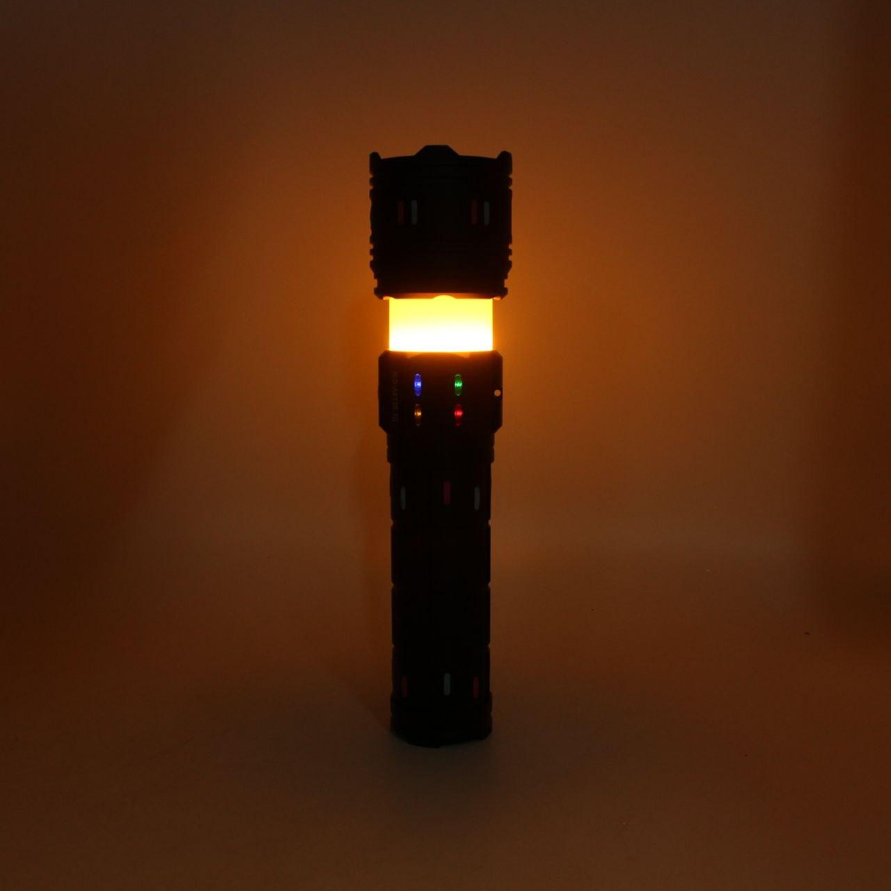 Акумуляторний ліхтар ручний 8x18650, від USB, Power bank, Zoom, AK178, Чорний / Світодіодний ліхтар / Ручний ліхтар