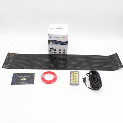 LED світлодіодний екран для авто 16×96, Bluetooth, USB + пульт / Гнучка LED панель / Гнучкий екран з анімацією