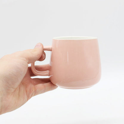 Чашка 400мл на підставці з підігрівом до +55 °С, Рожева / Чашка керамічна з ложкою в подарунковій упаковці
