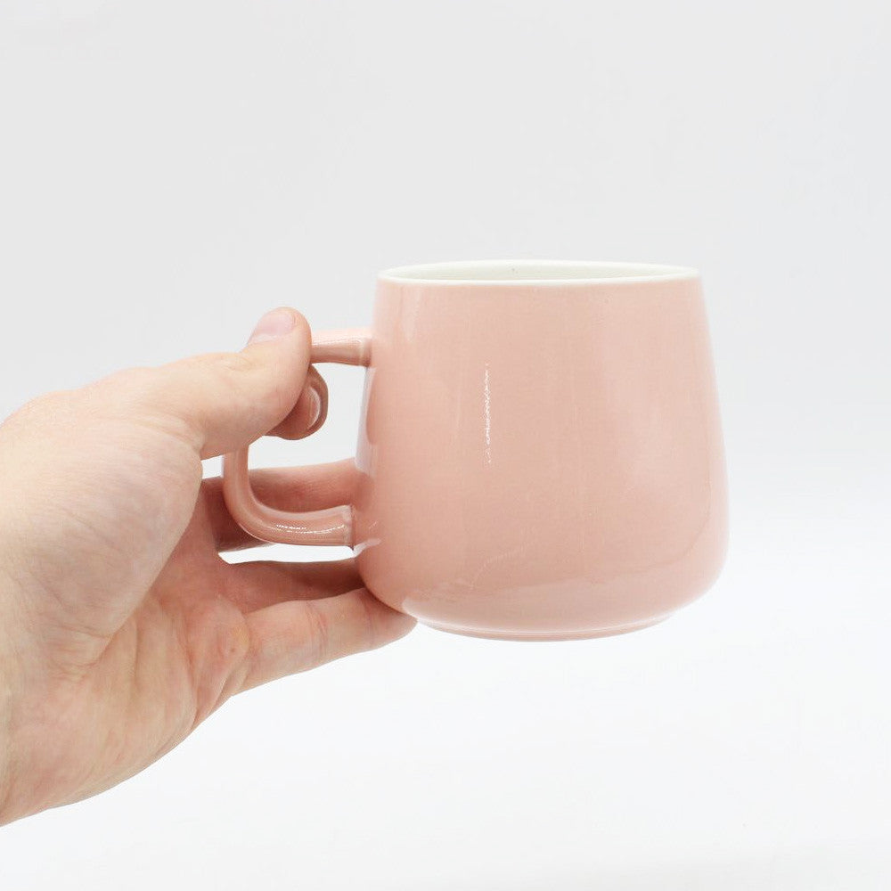 Чашка 400мл на підставці з підігрівом до +55 °С, Рожева / Чашка керамічна з ложкою в подарунковій упаковці
