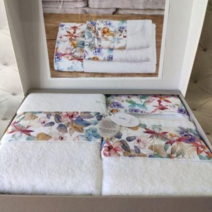 Набір рушників, 30x50-70x140 см., 3 шт/уп. Dantela / Набір бавовняних рушників / Комплект банних рушників