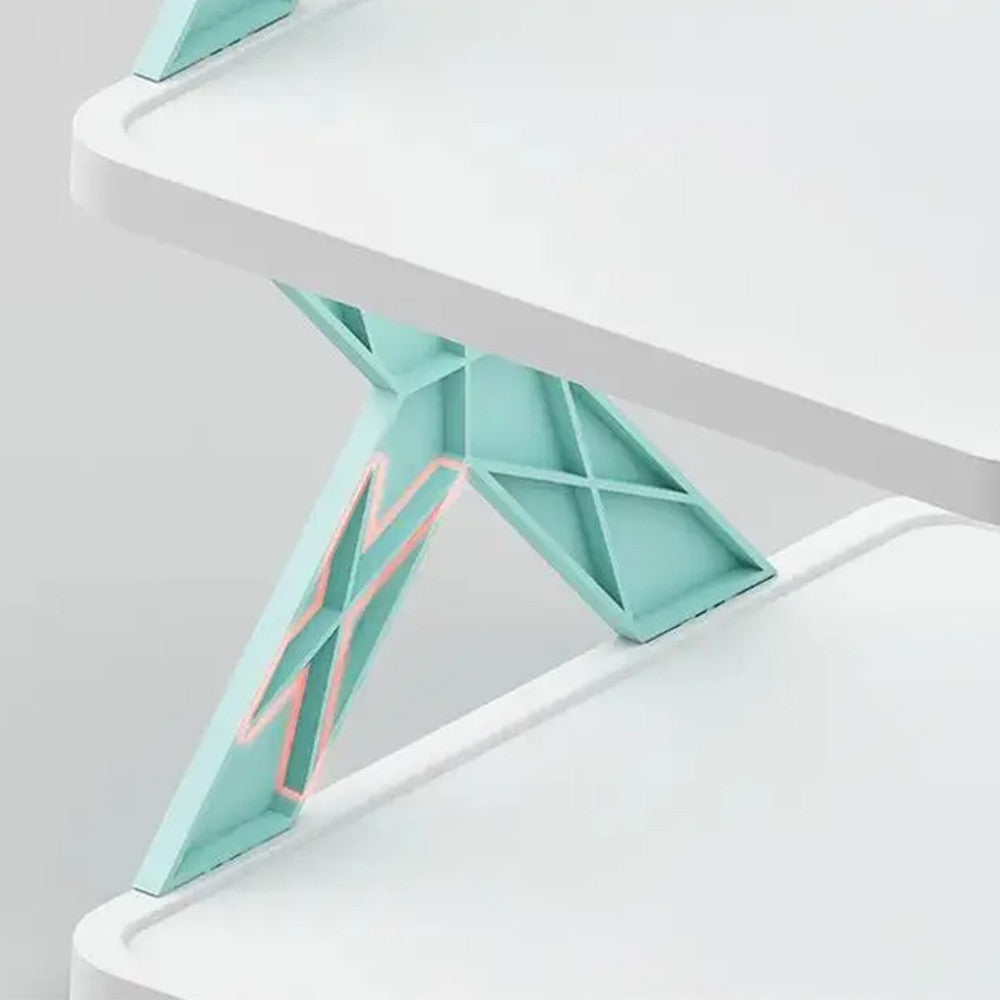 Полиця для взуття на 3 яруси, 26х24х33,5см, Зелений / Полиця взуттєва / Стелаж для взуття / Складна полка органайзер для взуття