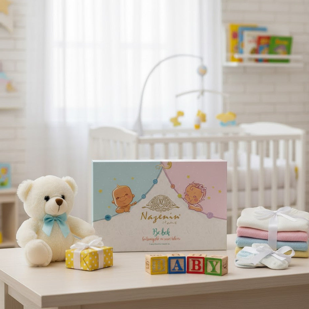 Дитяча постільна білизна + плед у ліжечко Nazenin Dance / Подарунковий набір для новонароджених