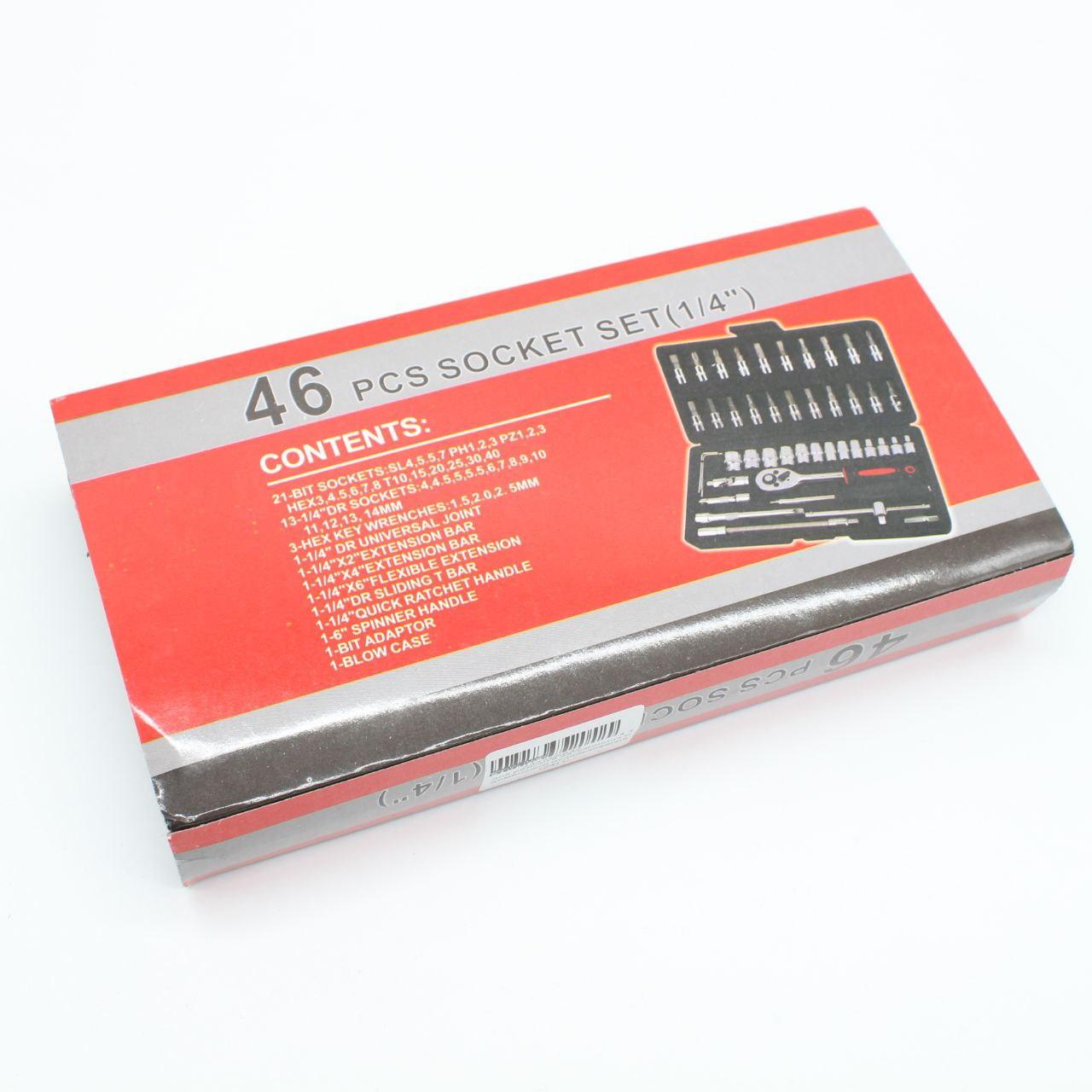 Набір інструментів 46 предметів / Професійний набір торцевих ключів / Набір ключів для авто