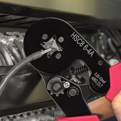 Кримпер-кліщі для обтиску + 2000 наконечників, 0,25-6мм², HSC8 6-6 / Обтиск для проводів / Обтискні щипці