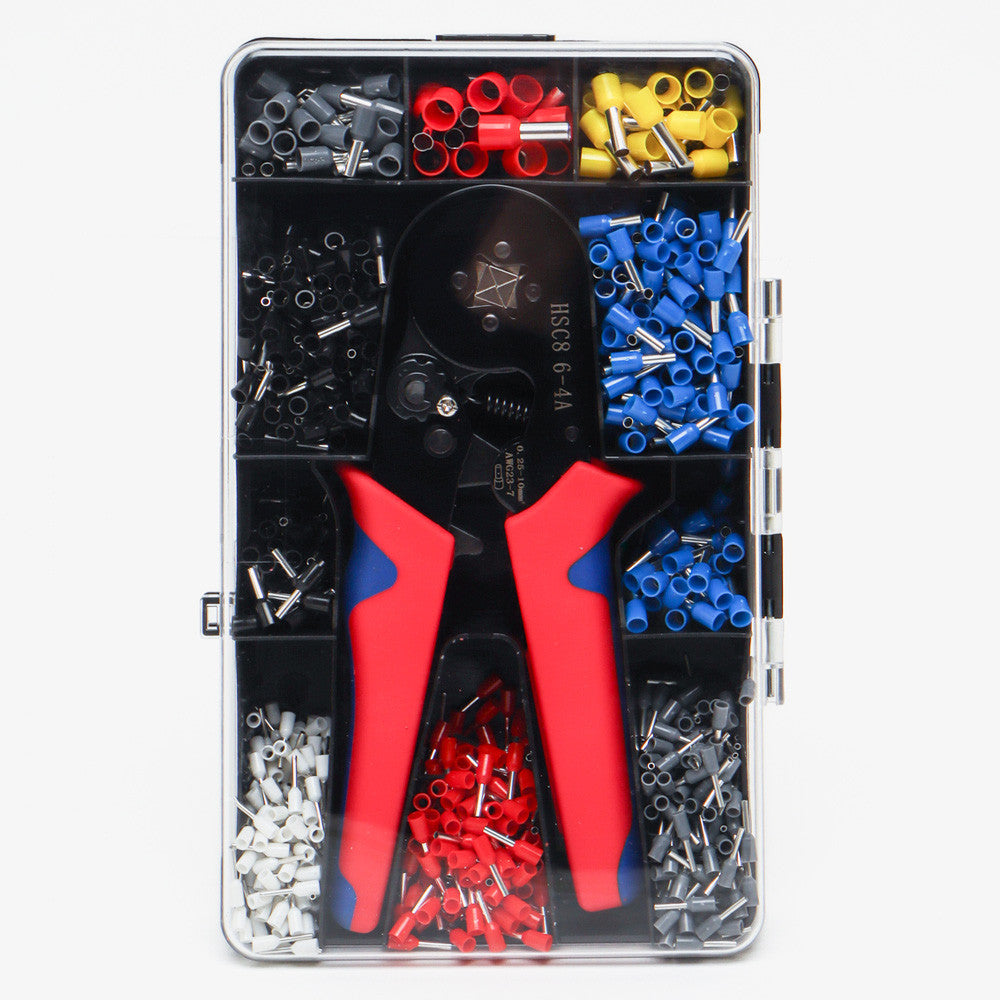 Кримпер-кліщі для обтиску + 2000 наконечників, 0,25-6мм², HSC8 6-6 / Обтиск для проводів / Обтискні щипці