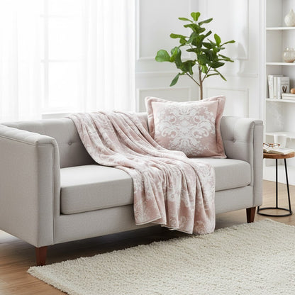 Покривало з наволочками, 270x260см, Pepper Home Eva Pink / Комплект покривало + наволочки