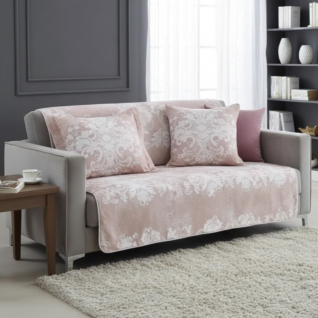 Покривало з наволочками, 270x260см, Pepper Home Eva Pink / Комплект покривало + наволочки