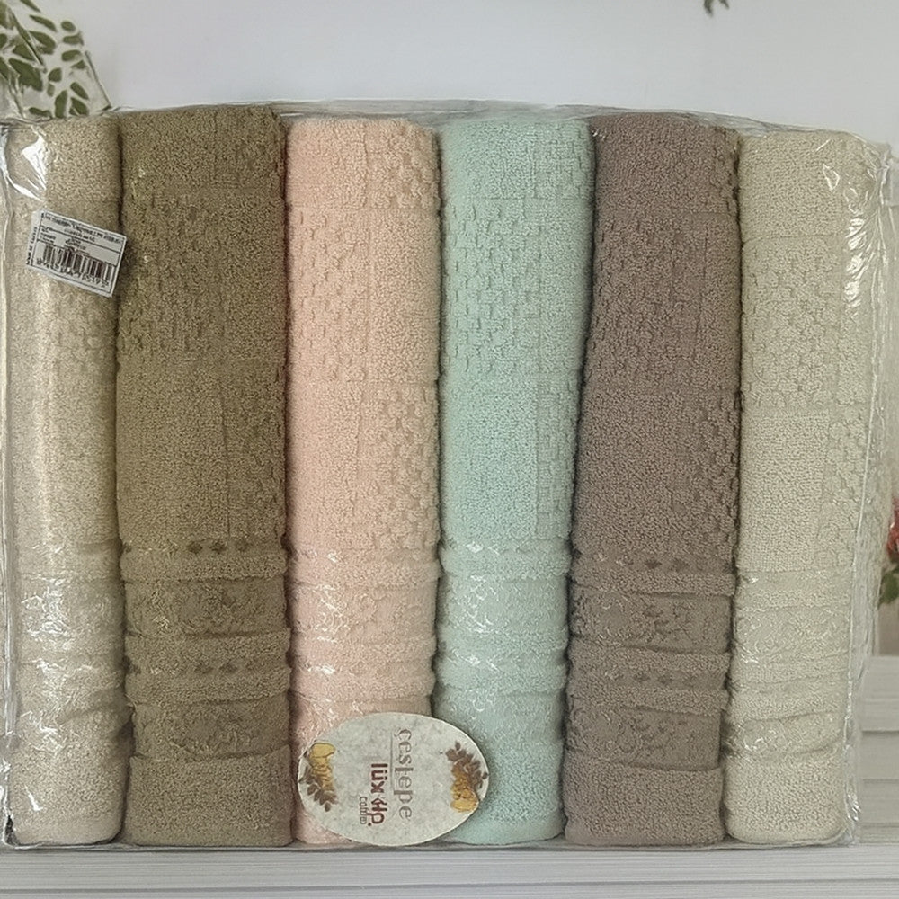 Рушники махрові 50х90см, Cestepe Lux cotton Senfoni / Набір коттонових рушників для рук та обличчя