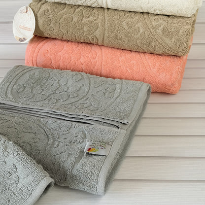 Рушники махрові 50х90см, Cestepe Lux cotton Baki / Комплект коттонових рушників для рук та обличчя