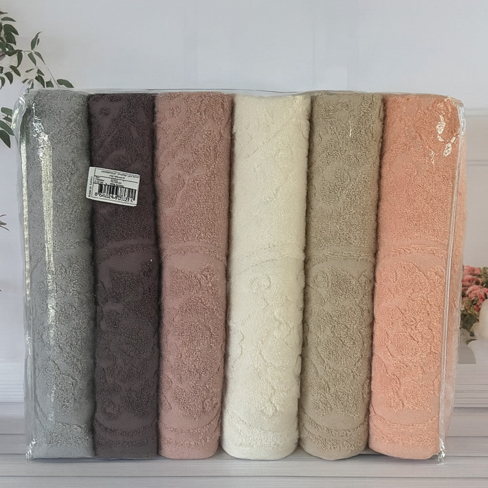 Рушники махрові 50х90см, Cestepe Lux cotton Baki / Комплект коттонових рушників для рук та обличчя