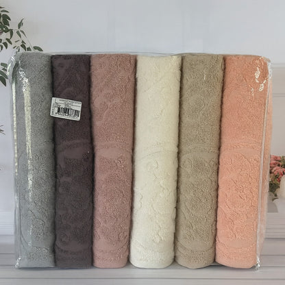 Рушники махрові 50х90см, Cestepe Lux cotton Baki / Комплект коттонових рушників для рук та обличчя