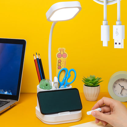 Настільна лампа на акумуляторі 10 Вт, 3 режими, USB, BL-1957, Білий / Світлодіодна лампа на гнучкій ніжкці / LED-лампа настільна