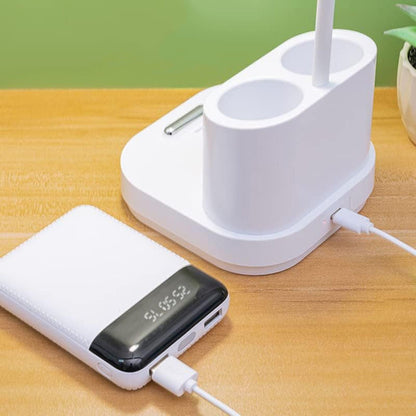 Настільна лампа на акумуляторі 10 Вт, 3 режими, USB, BL-1957, Білий / Світлодіодна лампа на гнучкій ніжкці / LED-лампа настільна