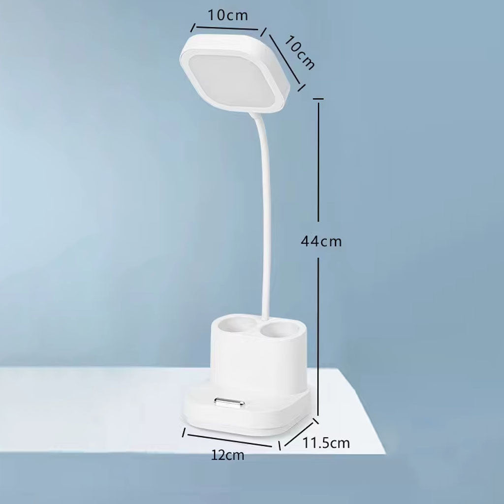 Настільна лампа на акумуляторі 10 Вт, 3 режими, USB, BL-1957, Білий / Світлодіодна лампа на гнучкій ніжкці / LED-лампа настільна