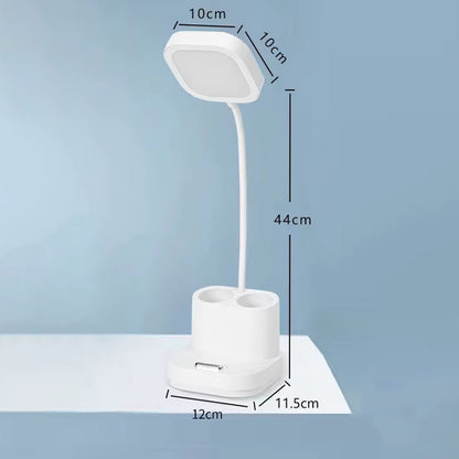 Настільна лампа на акумуляторі 10 Вт, 3 режими, USB, BL-1957, Білий / Світлодіодна лампа на гнучкій ніжкці / LED-лампа настільна