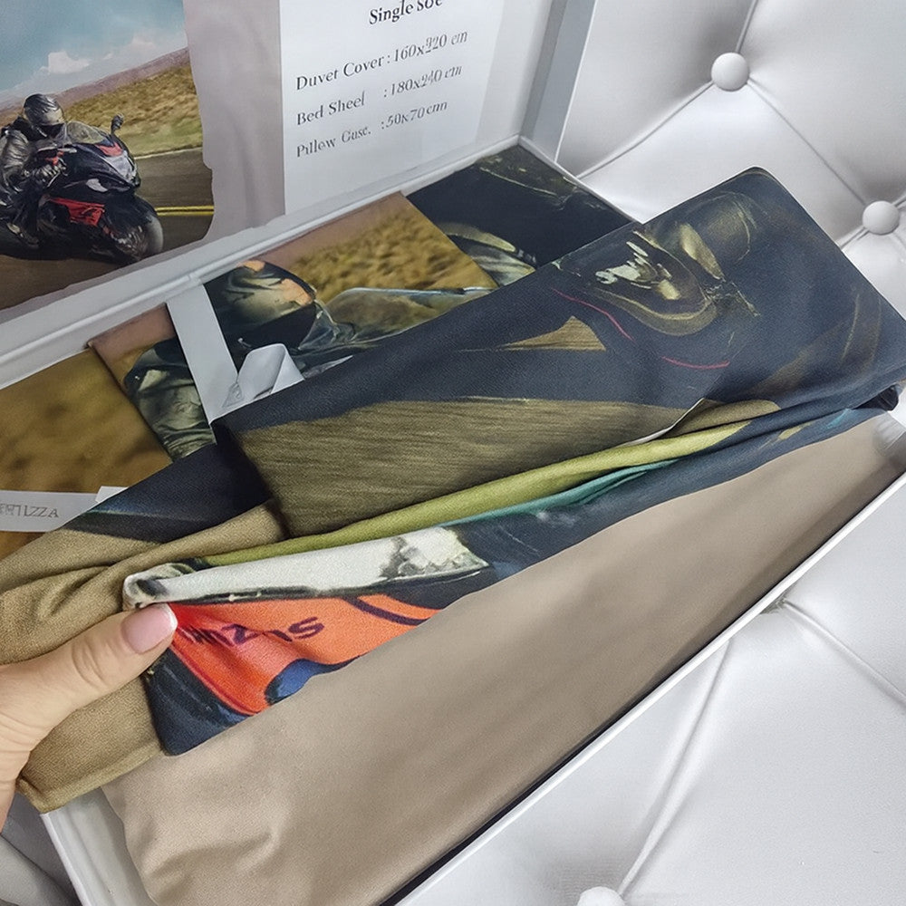 Дитяча постільна білизна з 3D принтом, Полуторне, Belizza Racing / Комплект постільної білизни для дітей