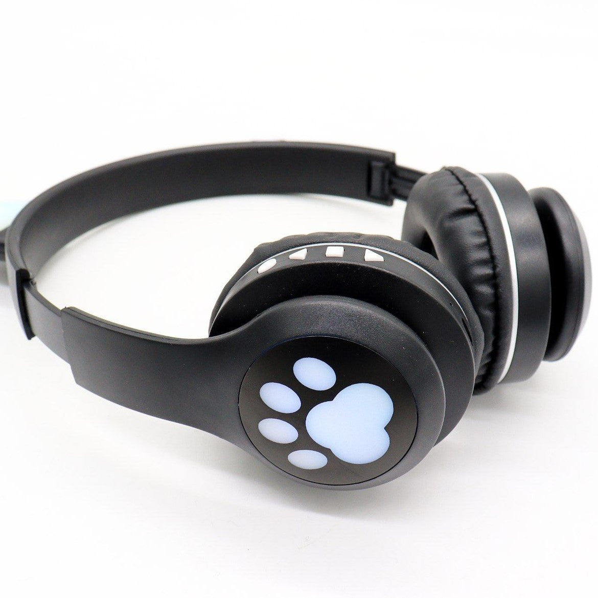 Бездротові навушники Котячі вушка VZV-23M, Чорні / Дитячі навушники з підсвічуванням та мікрофоном