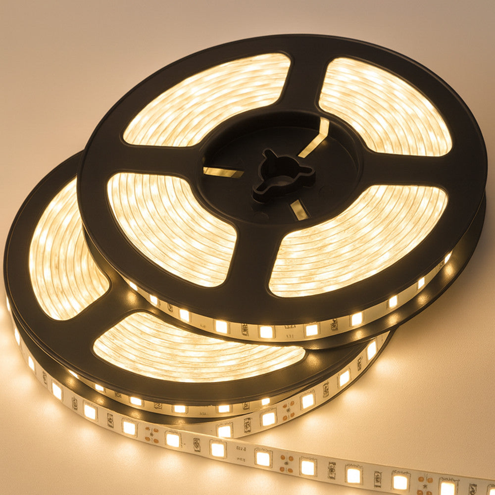 Комплект 2 шт Світлодіодна LED стрічка 5м, від USB, Теплий Білий / Універсальна лед стрічка від повербанка