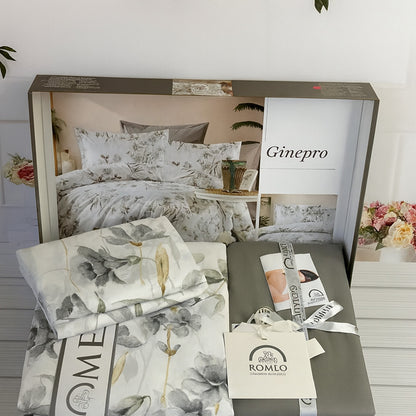 Комплект постільної білизни попліновий, Євро розмір, Romeo home Tensel Poplin Ginepro / Постільна білизна поплінова