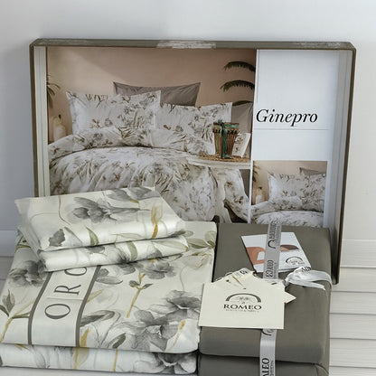 Комплект постільної білизни попліновий, Євро розмір, Romeo home Tensel Poplin Ginepro / Постільна білизна поплінова