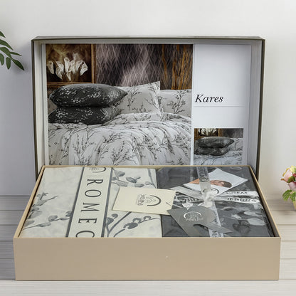 Комплект постільної білизни попліновий, Romeo home Poplin Kares / Набір постільної білизни бавовняний