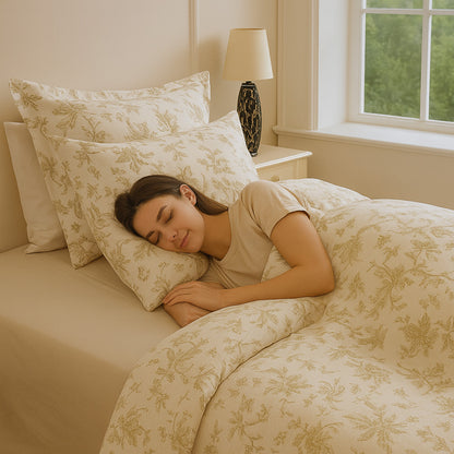 Комплект постільної білизни попліновий, Євро розмір, Romeo home Poplin Linens / Бавовняна постільна білизна