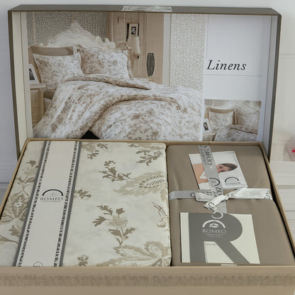 Комплект постільної білизни попліновий, Євро розмір, Romeo home Poplin Linens / Бавовняна постільна білизна