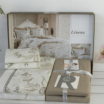 Комплект постільної білизни попліновий, Євро розмір, Romeo home Poplin Linens / Бавовняна постільна білизна