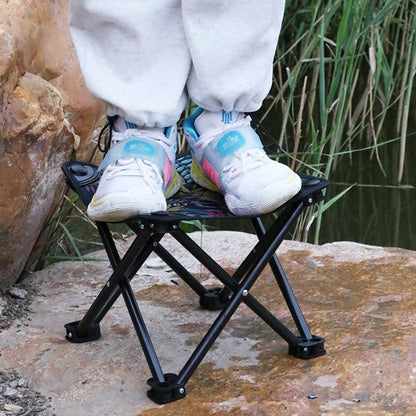 Складаний стільчик до 100кг, 29,4х29,4х23,4 см / Стілець похідний для риболовлі / Стілець для пікніка / Стілець для кемпінгу