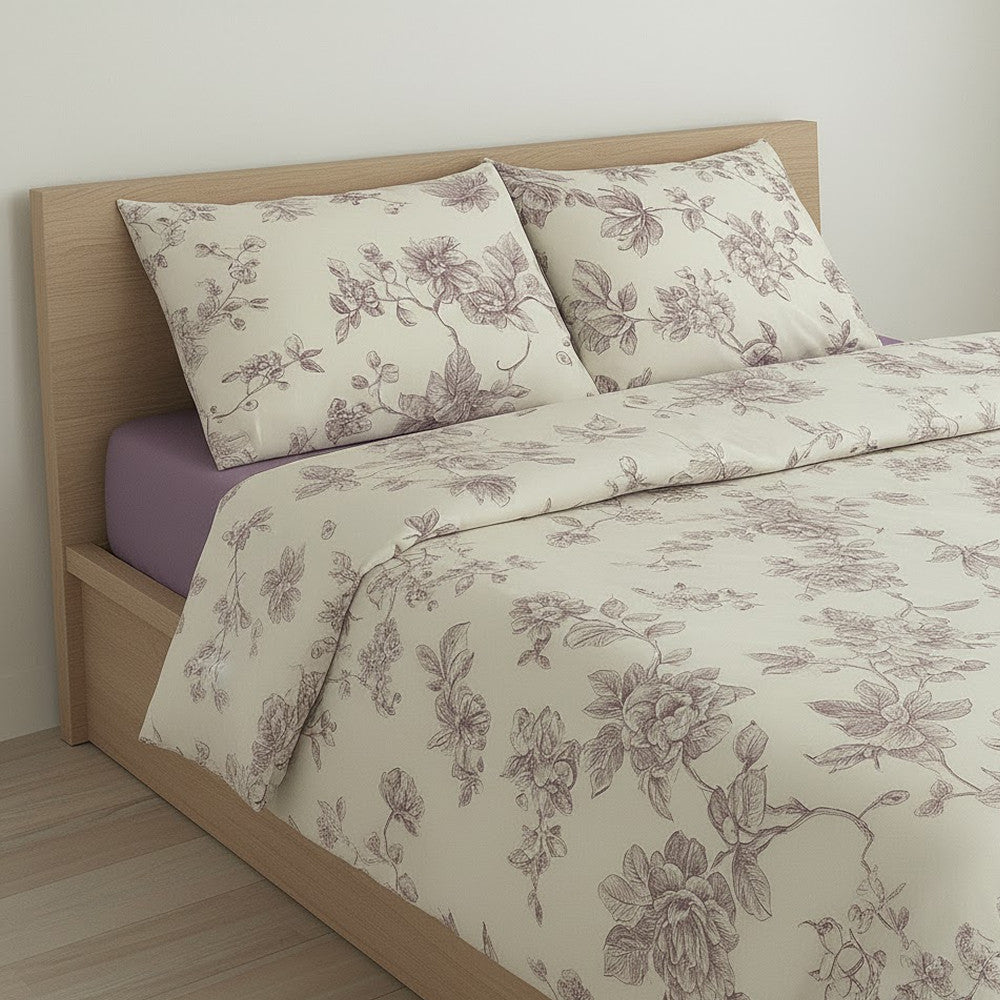 Комплект постільної білизни попліновий, Romeo home Poplin Purtane / Набір постільної білизни бавовняний