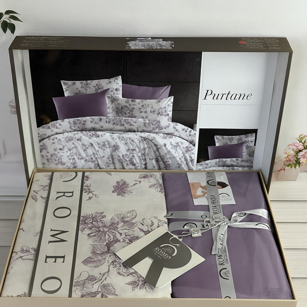 Комплект постільної білизни попліновий, Romeo home Poplin Purtane / Набір постільної білизни бавовняний