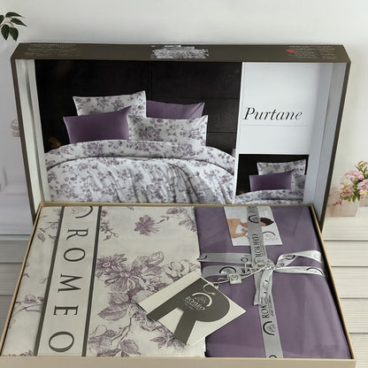 Комплект постільної білизни попліновий, Romeo home Poplin Purtane / Набір постільної білизни бавовняний