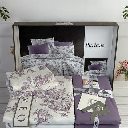 Комплект постільної білизни попліновий, Romeo home Poplin Purtane / Набір постільної білизни бавовняний