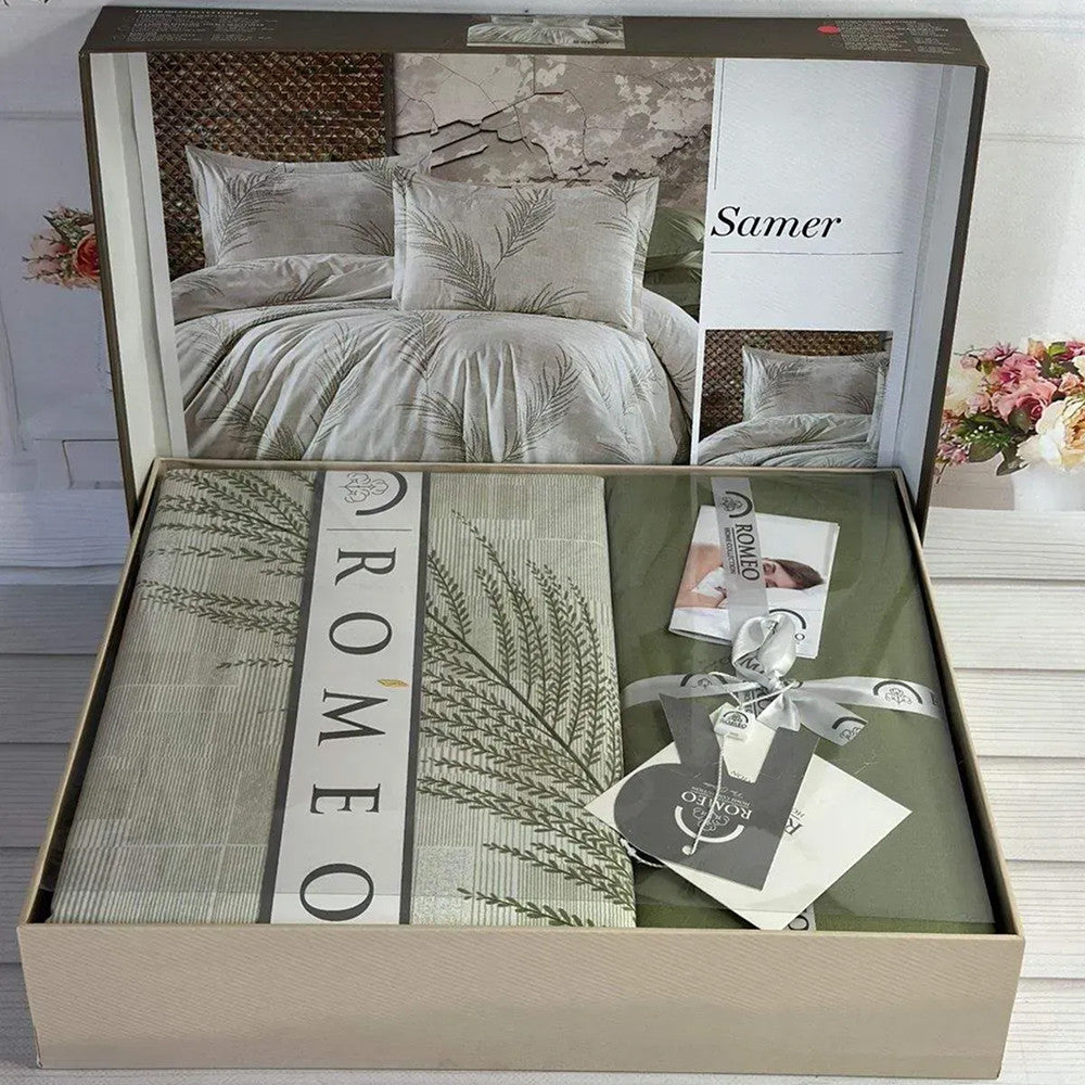 Комплект постільної білизни попліновий, Romeo home Poplin Samer / Набір постільної білизни бавовняної