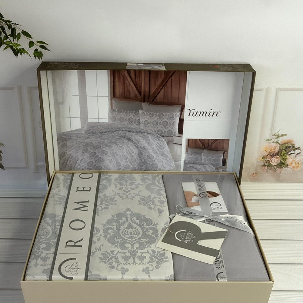 Комплект постільної білизни попліновий, Євро розмір, Romeo home Poplin Yamire / Набір постільної білизни бавовняної