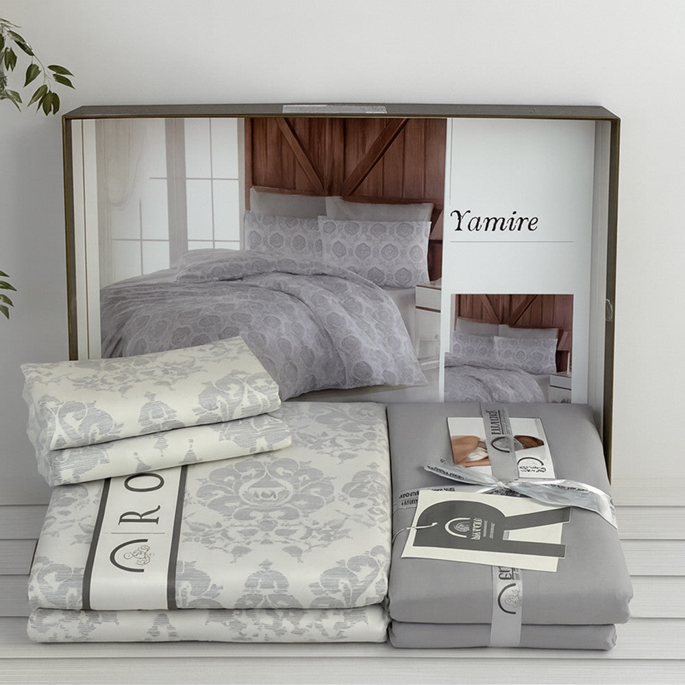 Комплект постільної білизни попліновий, Євро розмір, Romeo home Poplin Yamire / Набір постільної білизни бавовняної