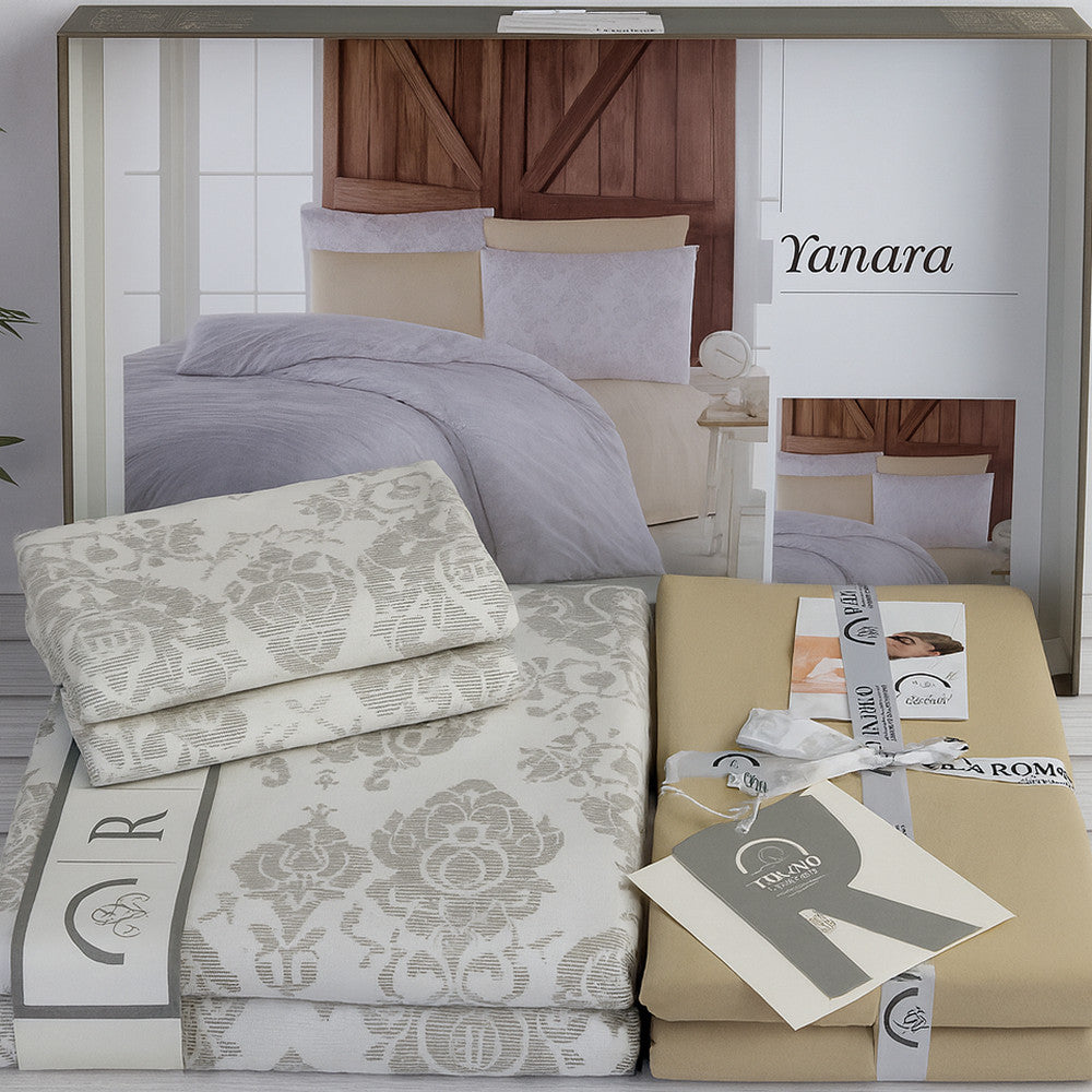 Комплект постільної білизни попліновий, Євро розмір, Romeo home Poplin Yanara / Набір постільної білизни