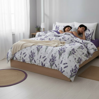 Постільна білизна бавовна, Євро розмір, подарункова упаковка, Romeo Home Poplin Butterfly 2 / Комплект постільної білизни