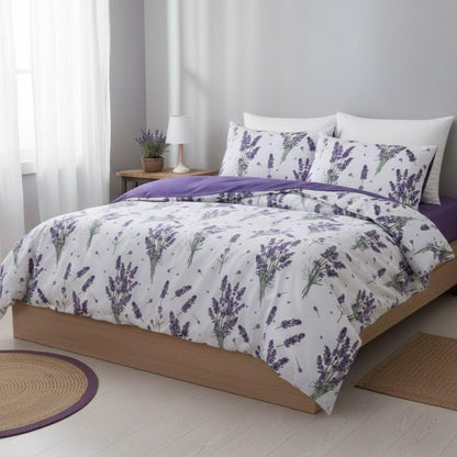 Постільна білизна бавовна, Євро розмір, подарункова упаковка, Romeo Home Poplin Butterfly 2 / Комплект постільної білизни