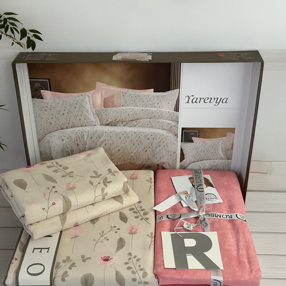 Комплект постільної білизни попліновий, Romeo home Poplin Yarevya / Набір постільної білизни / Постіль бавовняна