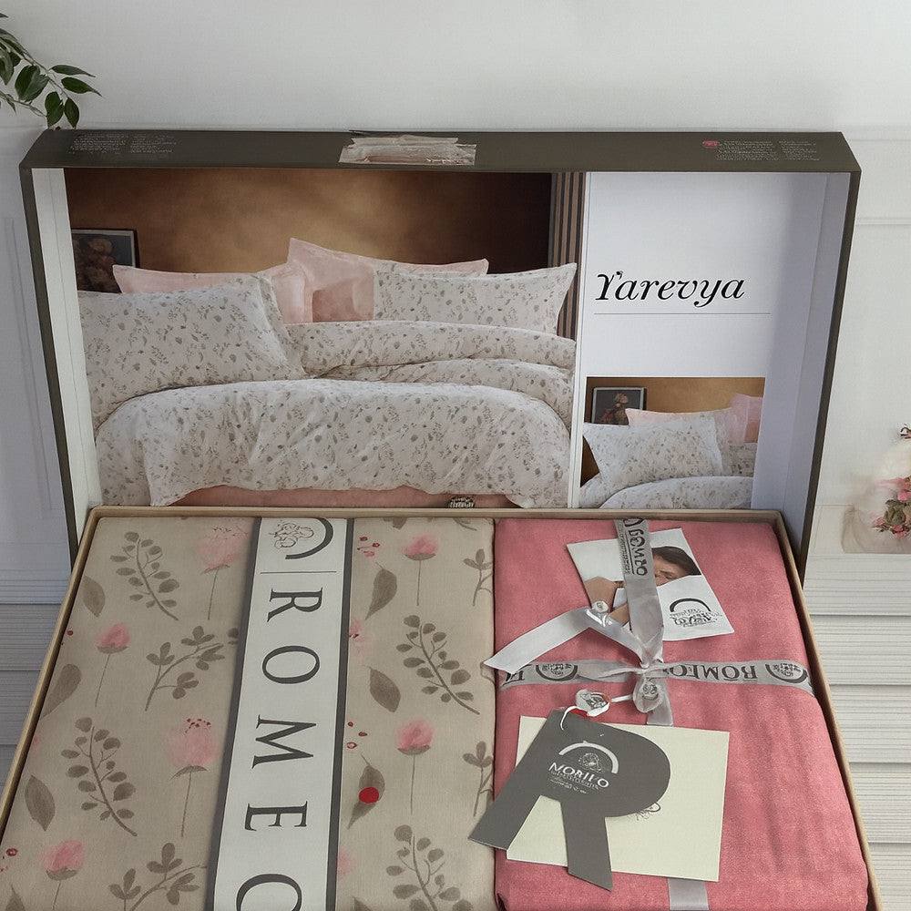 Комплект постільної білизни попліновий, Romeo home Poplin Yarevya / Набір постільної білизни / Постіль бавовняна