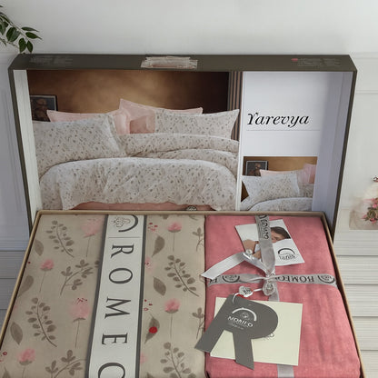 Комплект постільної білизни попліновий, Romeo home Poplin Yarevya / Набір постільної білизни / Постіль бавовняна