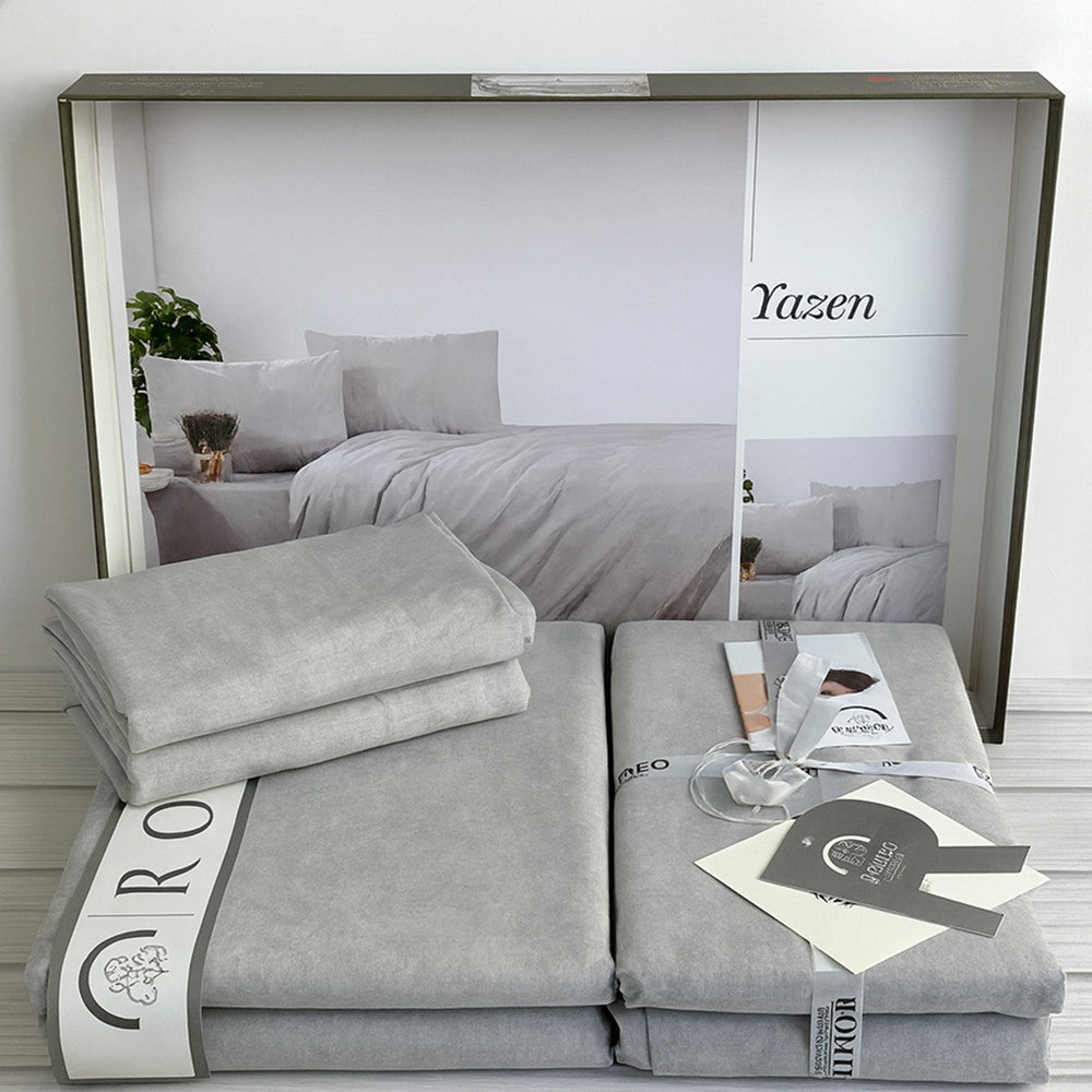 Комплект постільної білизни попліновий, Romeo home Poplin Yazen / Набір постільної білизни / Постіль бавовняна