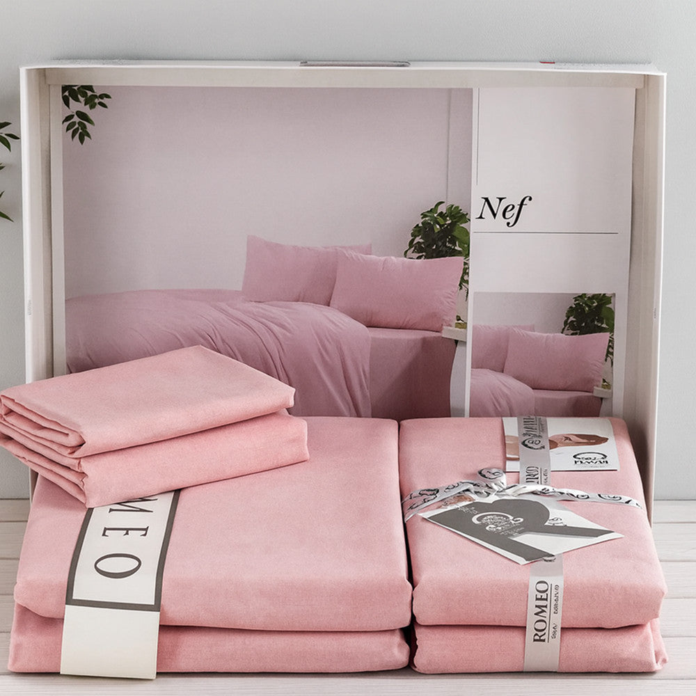 Комплект постільної білизни попліновий, Romeo home Poplin Nef / Набір постільної білизни / Постіль бавовняна