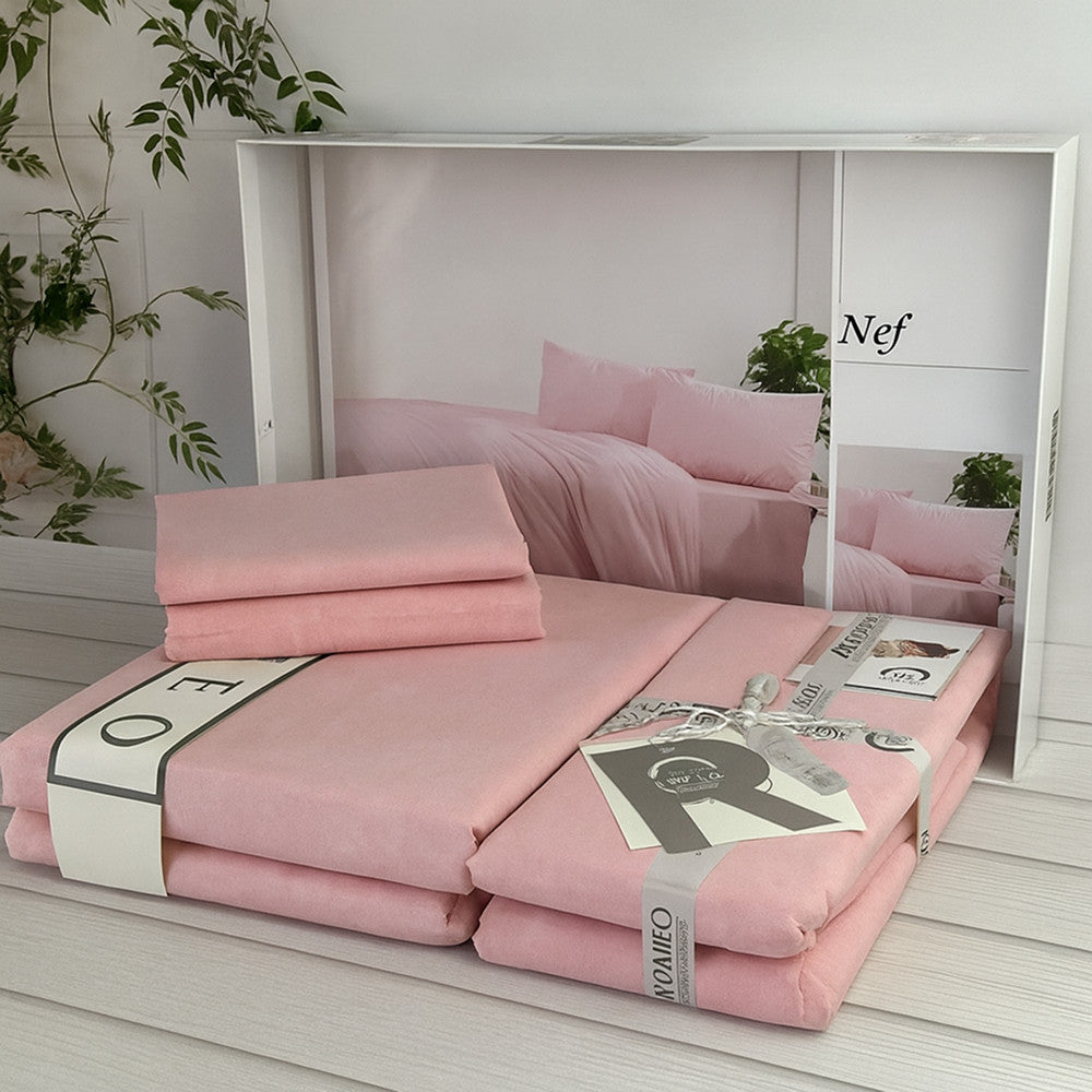 Комплект постільної білизни попліновий, Romeo home Poplin Nef / Набір постільної білизни / Постіль бавовняна