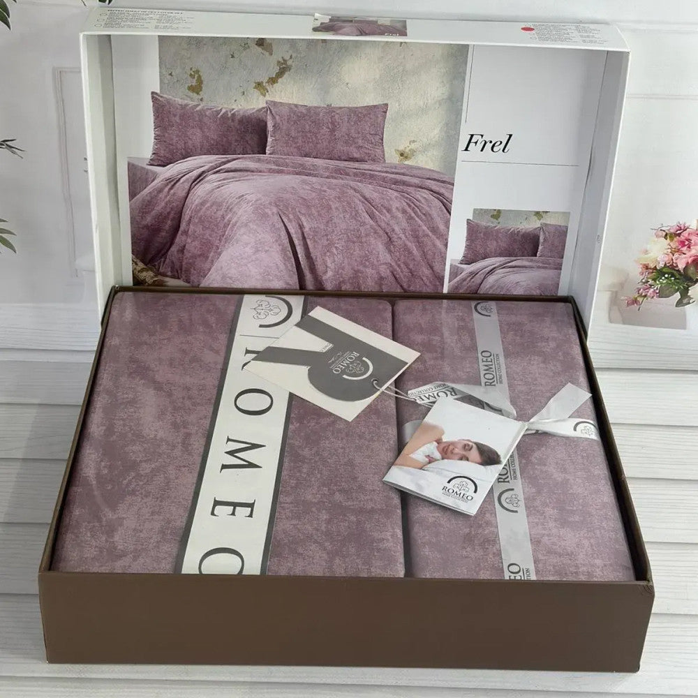 Комплект постільної білизни попліновий, Romeo home Poplin Frel / Набір постільної білизни / Постіль бавовняна